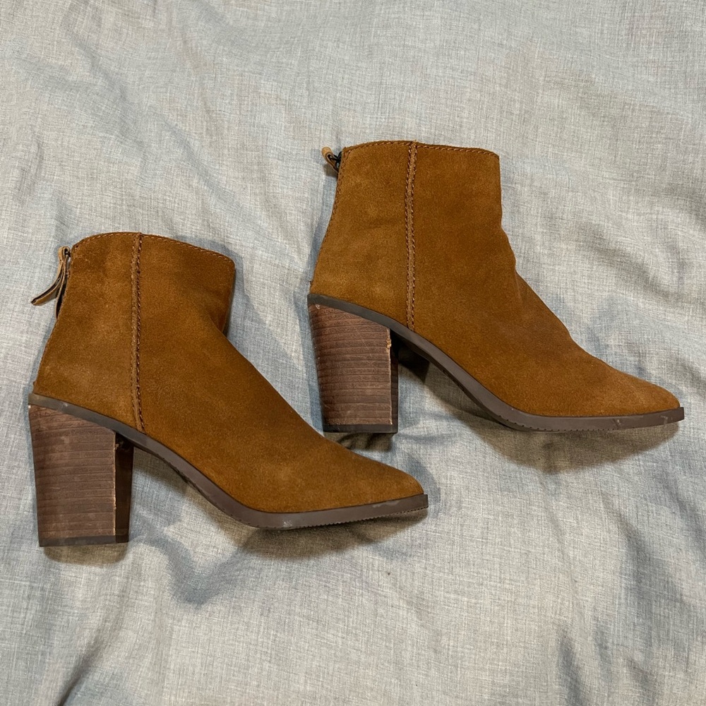 BP Brown Suede Booties Size 8